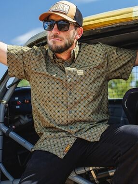 Dixxon Noveske Rad Plaid Mens Short Sleeve Button Up Size Medium